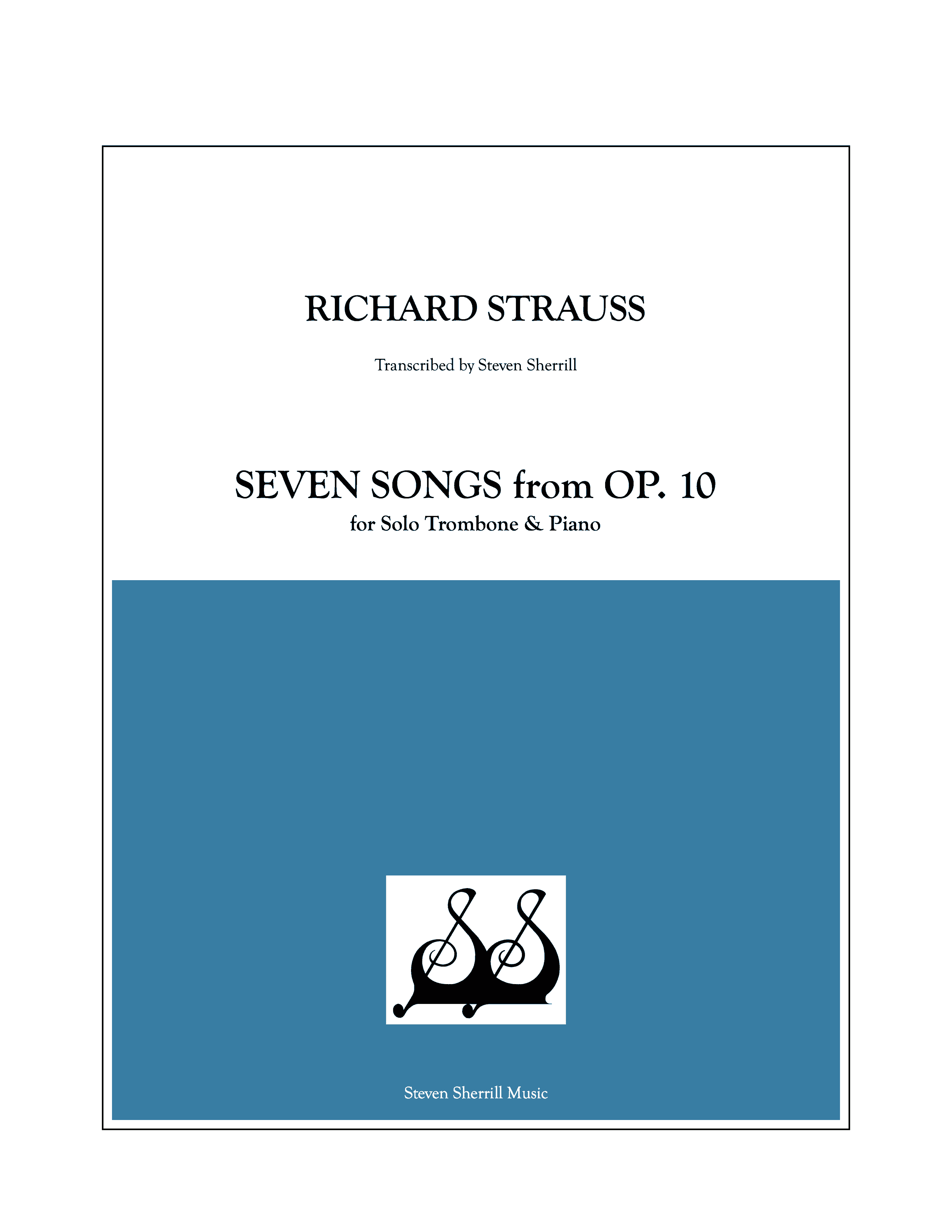 Seven Songs from Opus 10 by Richard Strauss cover page